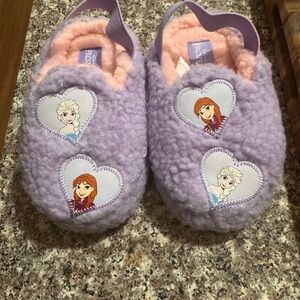 Disney Frozen Purple Kids Slippers with Elsa and Anna
